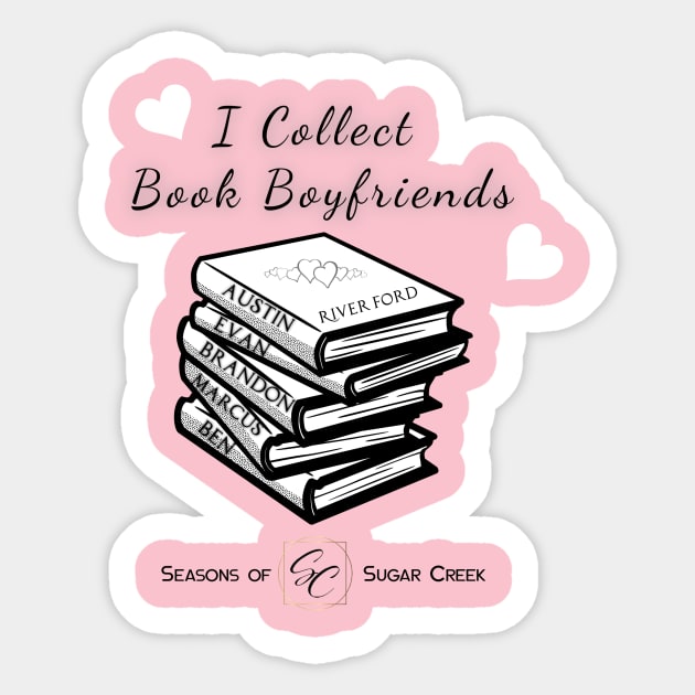 Book Boyfriends by River Ford Sticker by Reader's Swag Shop